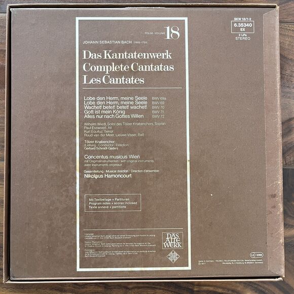 J. S. Bach Das Kantatenwerk Complete Cantatas Vol 18 LP Box Set 1977 Telefunken - Picture 8 of 8